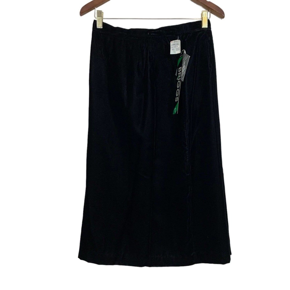 Black Velvet Longline Midi Skirt BRIGGS Vintage USA NWT Size 12